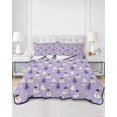 thumbnail image 3 of Purple Christmas Snowman Full Size Down Alternative Comforter, Lightweight Comforter Quilt Bedding Set with Pillow Shams Winter Snowflakes Xmas Trees All Seasons Bed Comforter Duvet Insert 78"x90", 3 of 7