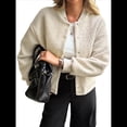 thumbnail image 2 of Chaqueta Corta de Piel Sintética para Mujer, Otoño-Invierno, con Cremallera y Bolsillos. Abrigos con Bolsillo. Marrón S, 2 of 7