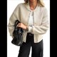 thumbnail image 2 of Chaqueta Corta de Piel Sintética para Mujer, Otoño-Invierno, con Cremallera y Bolsillos. Abrigos con Bolsillo. Marrón XL, 2 of 7