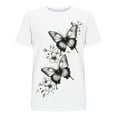 thumbnail image 5 of ZCFZJW Cute Butterfly Tops for Men Big and Tall Casual Summer Short Sleeve Oversized Crewneck Graphic T-Shirts Lightweight Pullovers White XXXL, 5 of 5
