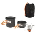 thumbnail image 3 of Kit de Cuisine de Randonnée, Ensemble de Cuisine de Camping Portable Inodore Fort Portant Haute Résistance pour Poignée Orange Randonnée, Poignée Verte, 3 of 8