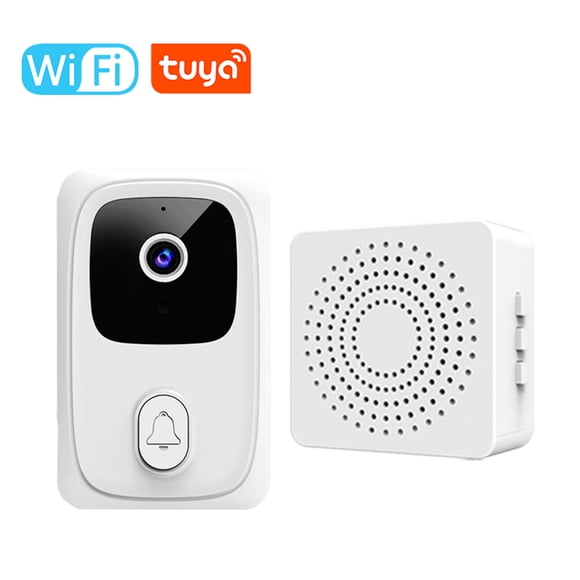 Riwcyla WIFI Wireless Doorbell Camera Remote Video Doorbell with Chime Support APP Control 2,Way Audio Night,Vision Cloud Storage Sharing for Home Apartment