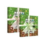 Pixel Party Decoration PresNok Gift Wrapping Paper, 5 Sheets Pixel Miner Theme Birthday party Supplies Wrapping Paper For Video Game Party, 20 x 30 Inch