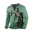 thumbnail image 1 of Glookwis Mens National Style T Shirts Fashion T-shirt Slim Fit Casual Tops Animal Print Cartoon Basic Tee Blouse Style-M L, 1 of 2
