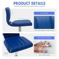 thumbnail image 6 of Set of 2 Adjustable Bar Stools with Back, Modern Armless PU Leather Counter Height Barstools, 360° Swivel Chairs with Thick Cushions for Kitchen Dining Pub Cafe (Blue), 6 of 11