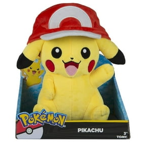 Pokemon Pikachu Wearing Tru Ash Trainer Hat Poké Plush Trainer Size 16