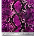 thumbnail image 2 of Soimoi Pink Cotton Duck Fabric Leopard & Snake Animal Skin Print Fabric by the Yard 44 Inch Wide, 2 of 3
