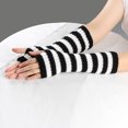 thumbnail image 4 of CSChome Acrylic Gloves Cozy Striped Woolen Gloves - Gift Mid-Length Autumn Keep Warm, 4 of 6