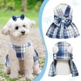 thumbnail image 4 of Dalrosia Pet Dress Clothes for Small Dogs Cats Girl Plaid Bow Tie Dog Harness Dresses Leash Set with Pearls Bow Accessories Birthday Puppy Dress Shih Tzu Yorkies Chihuahua Outfits, 4 of 7