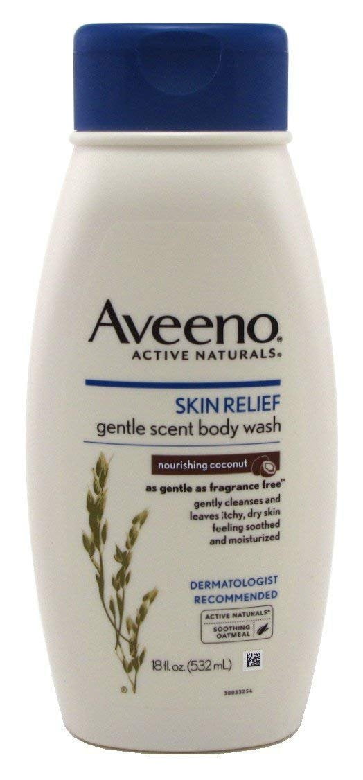 Aveeno Body Wash Skin Relief Nourishing Coconut Body Wash 18 Ounce 532ml 2 Pack