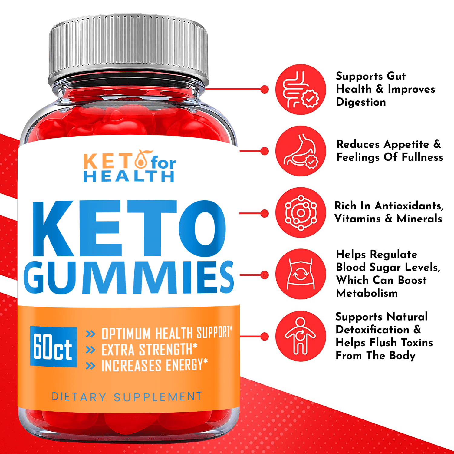 (2 Pack) Keto for Health Keto ACV Gummies - Supplement for Weight Loss - Energy & Focus Boosting Dietary Supplements for Weight Management & Metabolism - Fat Burn - 120 Gummies