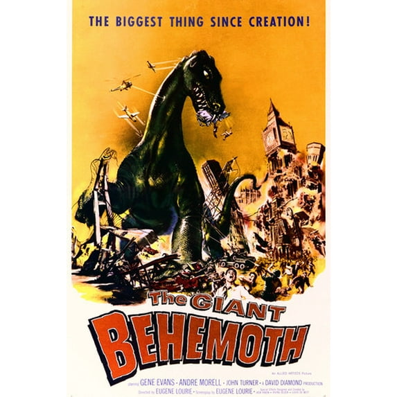 The Giant Behemoth amazing art of sea monster 24x36 Poster