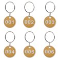 thumbnail image 1 of Aspire 50pcs Numbered Metal Rim Key Tag 1-50 with Key Rings, Numbered Tag Keychain for Sorting and Organizing - Yellow, 1 of 6