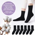 thumbnail image 3 of Women's Thin Cotton Crew Socks - Soft Above Ankle Bootie Casual Dress Socks 6-Pairs, 3 of 6