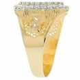thumbnail image 2 of JackAni 10k Solid Yellow Gold CZ Accented Men's Aquarius Zodiac Ring, 2 of 5