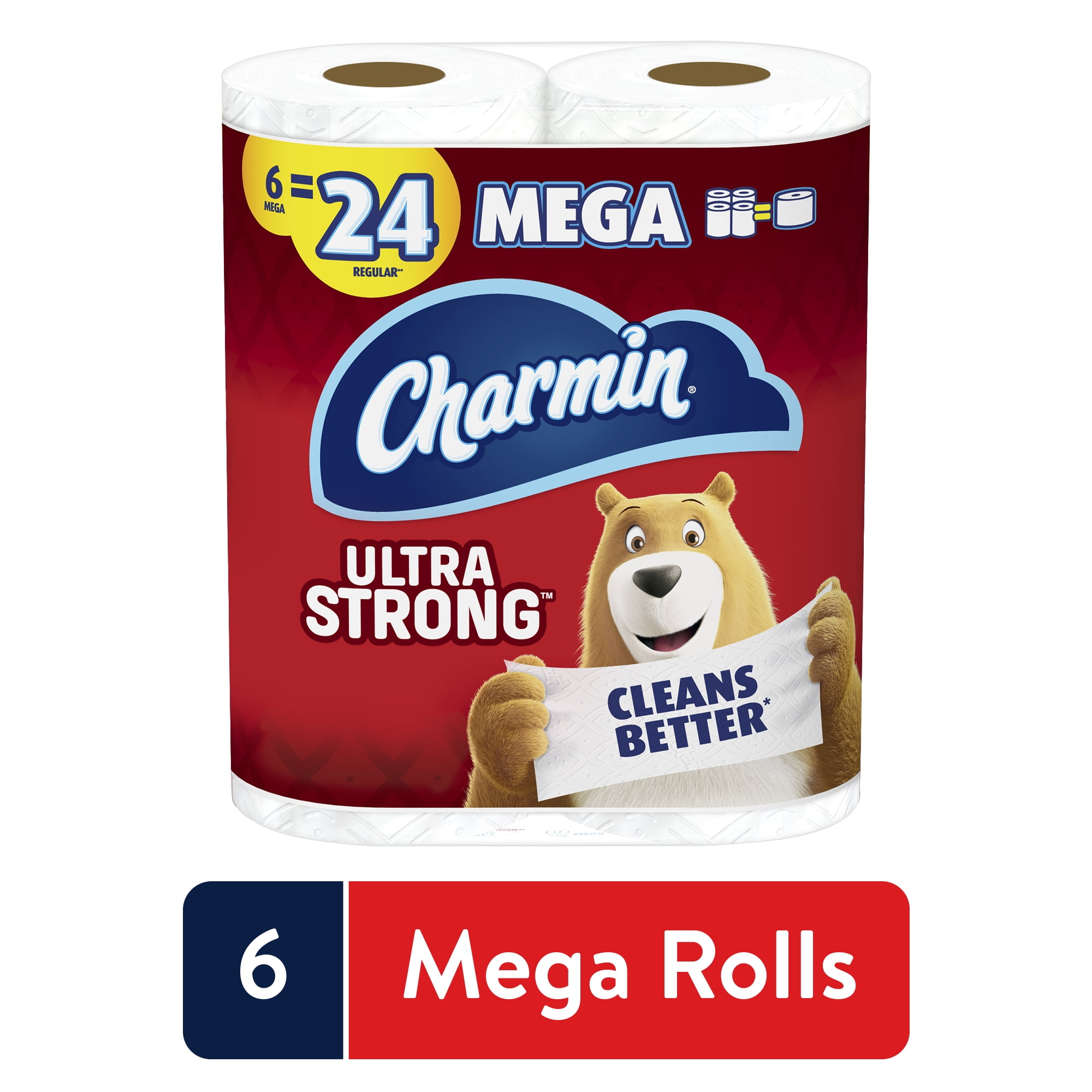 Details about   30 Mega = 120 REG ROLLS Charmin ULTRA STRONG Toilet Paper 264 Sheets 2Ply BULK 