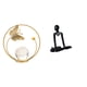 thumbnail image 1 of Escultura de bola de cristal de pensador, figura de metal, adorno abstracto para escritorio de interior, estatua, soporte para pasillo, chimenea, dorm, 1 of 8