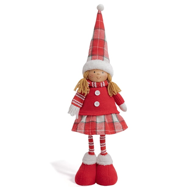 Long Legs Christmas Decorations Sitting Shelf Christmas Doll Holiday Christmas Party Flexible Decorations Wedding Decorations
