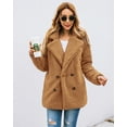 thumbnail image 1 of BAMAIA Manteau Caban Décontracté pour Femmes en Polaire Fausse Fourrure Bouton Chaud Automne Hiver Veste avec Poches, 1 of 8