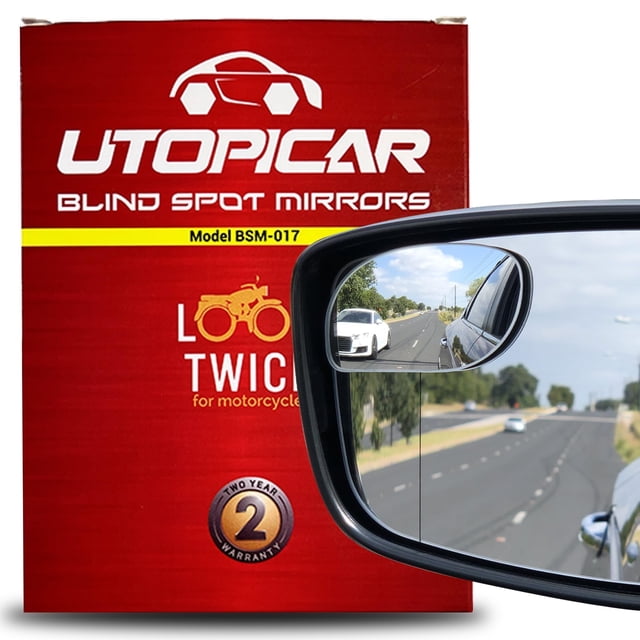 Espejo retrovisor de coche convexo Utopicar para punto ciego, paquete de 2