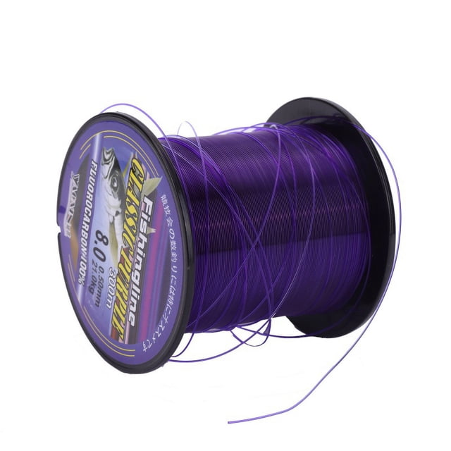 Lignes de Pêche 200/300/500M Super Résistantes Nylon Non Fluorocarbone Matériel Non-Lin Multifilament Violet Ligne de Pêche 300M 8.0