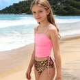 thumbnail image 2 of Teen Girl Swimsuits Two P iece Ruched Drawstring Bathing Suits with High Waisted Bottom Rib Tummy Control Bathing Suit, 2 of 5