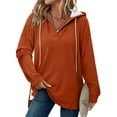 thumbnail image 4 of YUGYXL Womens Fashion Hoodies Pullover Oversized Sweatshirt Long SLeeve Drawstring Hooded Fall Shirts Loose Fit Watermelon Red S, 4 of 7