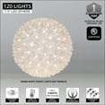 thumbnail image 2 of Wintergreen Lighting LED Starlight Sphere, LED Light Ball Sphere Light, Christmas Light Ball, Christmas Decoration (120 Lights, 7.5", Warm White), 2 of 4