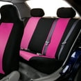 thumbnail image 3 of FH Group Classic Two Tone Universal Fit Cloth Seat Cover For Car Truck SUV Van - Rear Bench Pink FB102012PINK, 3 of 3