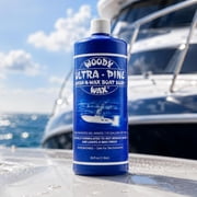 Woody Wax Ultra Pine Boat Soap, Concentrated Gel Formula, Wash ‘n’ Wax Saltwater Remover & Marine Cleaner, Safe for Waxed Non-Skid Decks, 34 Oz.