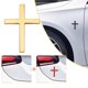 thumbnail image 3 of Emblema cristiano de la cruz de la fe: adhesivo metálico 3D premium para carrocería de autos y camiones, duradero y resistente a la corrosión., 3 of 5