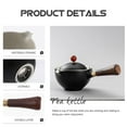 thumbnail image 4 of STOBOK Rotating Black Ceramic Teapot with Side Handle Comfortable for Home Tea Brewing, 4 of 6