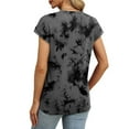 thumbnail image 6 of Ronuti Womens Printed Style Tops Short Sleeve Shirts Crew Neck Cute Trendy Basic Tunic, 6 of 9