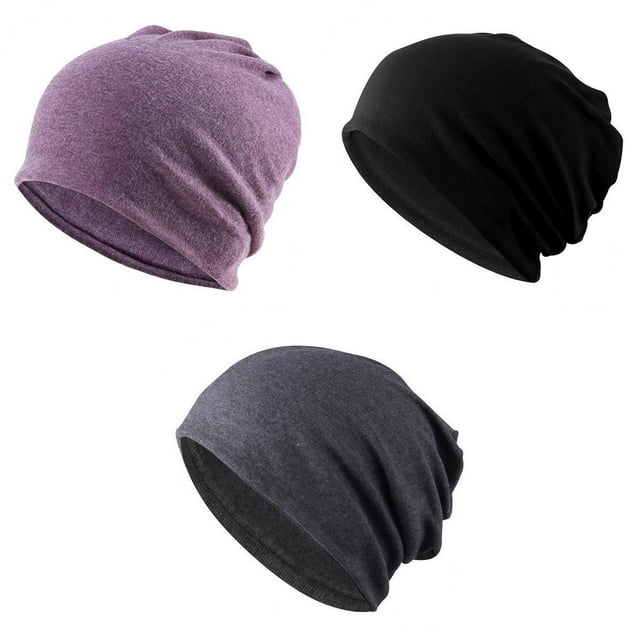 3 Gorros Holgados de Suave para Quimio, Gorros Holgados, Unisex BLESIY Gorras unisex Beanie Slouchy