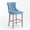 Light Blue, variant on Velvet Counter Height Upholstered Barstools, Bar Stools Seat Height 27", Counter Height Armless Bar Chairs Button Tufted with Solid Wood Legs for Kitchen Island Bar Area (Set of 2)