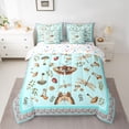 thumbnail image 2 of Homewish Teenagers Adults Animal Dragonfly Moth Ladybug Twin Bedding Sets 7-Piece,Botanical Mushroom Bedding Comforter Set Microfiber,Chic Floral Flowers Breathable Sheet Sets, 2 of 8