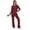 Wine red, variant on Weardear Womens 2 Piece Outfits Crewneck Long Sleeve Tops Wide Leg Long Pants Casual Lounge Set Tracksuit