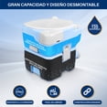thumbnail image 2 of Inodoro Portátil de 20 Litros SereneLife, Toilette para Camping a Prueba de Fugas con Tanque de Desechos Desmontable, 120+ Descargas, Pulverizador, Bolsa de Transporte, Embudo Plástico, 2 of 7