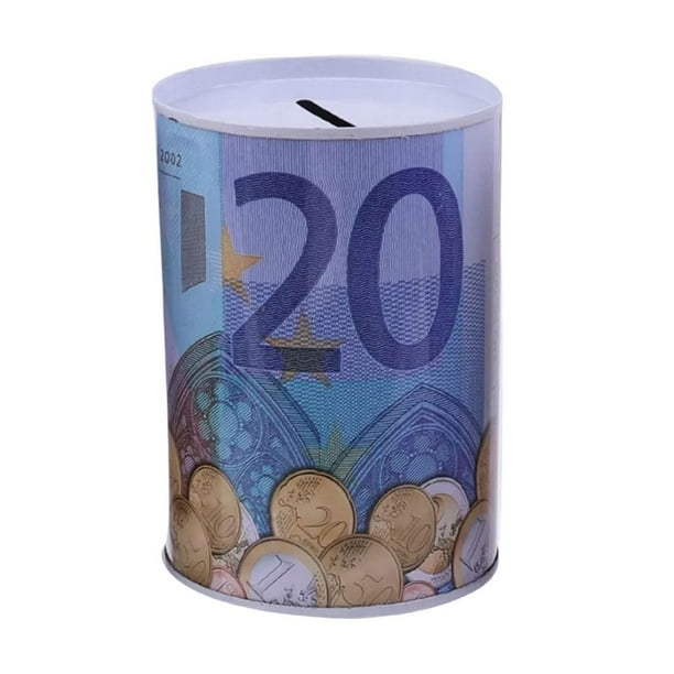 Wartleves Biblioteca de monedas Tarro de monedas Contenedor de almacenamiento de metal Tanque Receptor Máquina Compra de dinero Cajero Almacenamiento Q1J2 USD