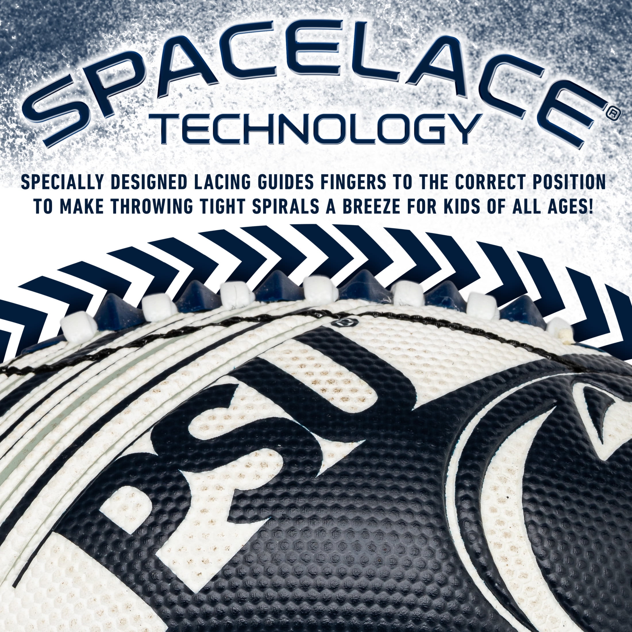 NCAA Penn State Football - Youth Mini Football - 8.5" Football- SPACELACE Easy Grip Texture- Perfect for Kids !