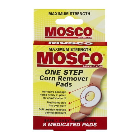 (3 pack) Mosco: Maximum Strength Corn Remover Pads, 8 (Best Corn Remover For Feet)
