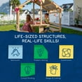 thumbnail image 6 of Outdoor Playhouse - Funphix Kids Klubhouse Wooden Playhouse with Table & Benches - Multifunctional Toy for Fun Play & Learning - Durable & Easy to Assemble Backyard Playground Set, 6 of 9