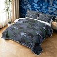 thumbnail image 3 of Manfei Minimalism Camouflage Twin Quilt Set, Countryside Camo Twin Coverlet Set, Slate Gray, 2-Piece, 1 Bedspread and 1 Pillowcase, 3 of 7