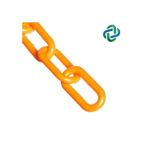 Safety Orange Plastic Chain .75"(#3,19 00012-100