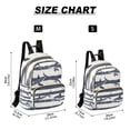 thumbnail image 2 of FORMRS Mini Backpack Purse for Women Travel Daypack Casual Shoulder Bag, Light Sharks, 2 of 7