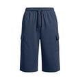 thumbnail image 6 of Shorts for Mens Athletic Pants Oversized Casual Solid Color Elastic Waist Drawstring Multi-Pocket Casual Sports Capris, 6 of 9
