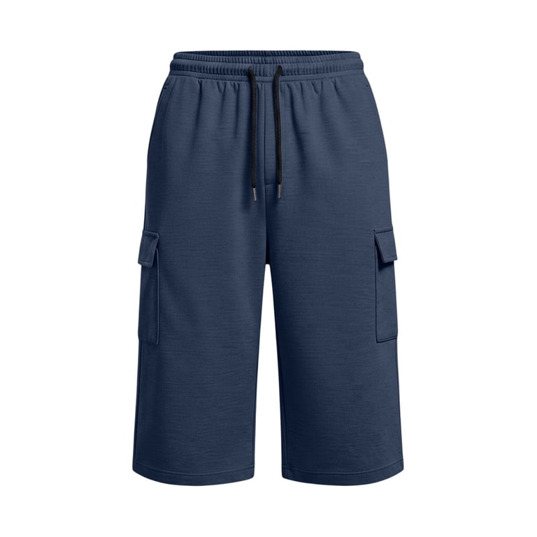 Hurxie Mens Capri Shorts Big and Tall Cargo Baggy Sweat Shorts
