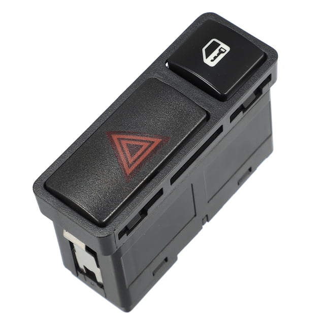 Interruptor de cierre centralizado de la puerta de la luz de advertencia de la luz de emergencia delantera para BMW 318i 1996-1998 61311374220 Negro