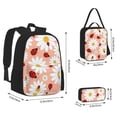 thumbnail image 4 of Naloa Daisy and Ladybug Print Large Capacity Backpack Lunch Bag Pencil Case Combination 3 Piece Set for Student, 4 of 8