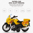 thumbnail image 3 of Kids Pull Back Motorcycle Toys, 1:14 Police Motorcycles Toy with Music & Lights for Boys Tiny Birthday Gifts(Yellow), 3 of 6